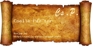 Cselle Péter névjegykártya